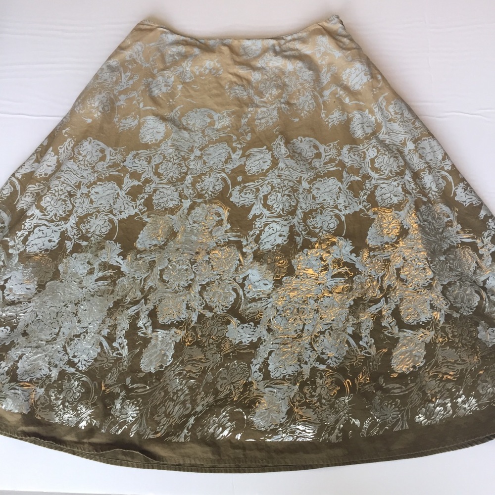 Isda & Co Brown & Silver Print Skirt